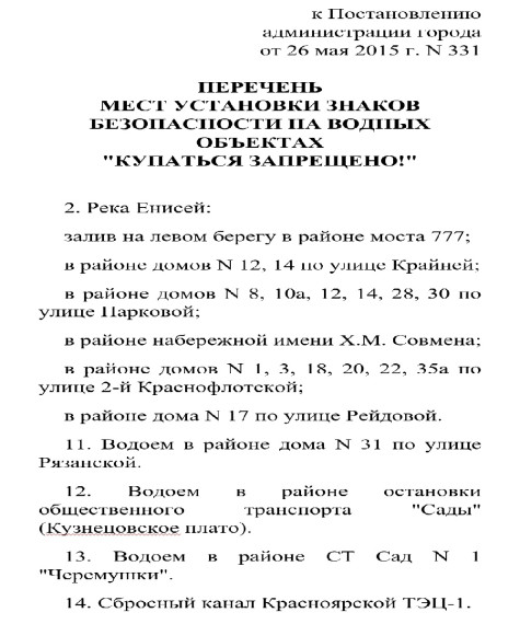 О запрете купания в необорудованных местах.